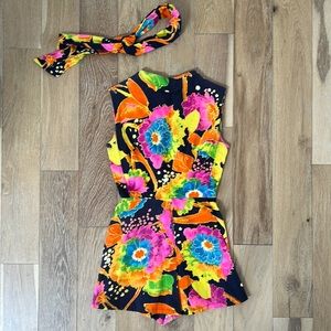 Vintage High Neck Romper